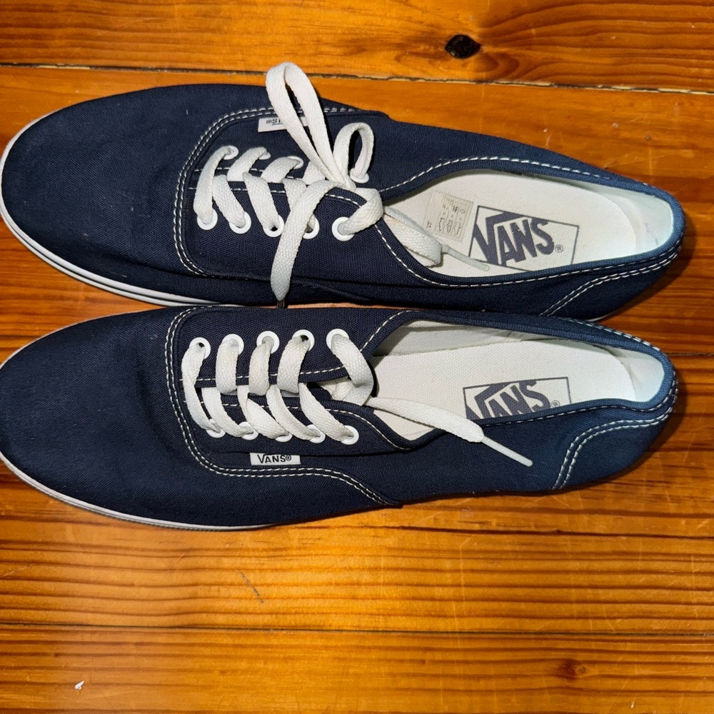 Vans Blue Canvas Sneakers with Waffle Sole